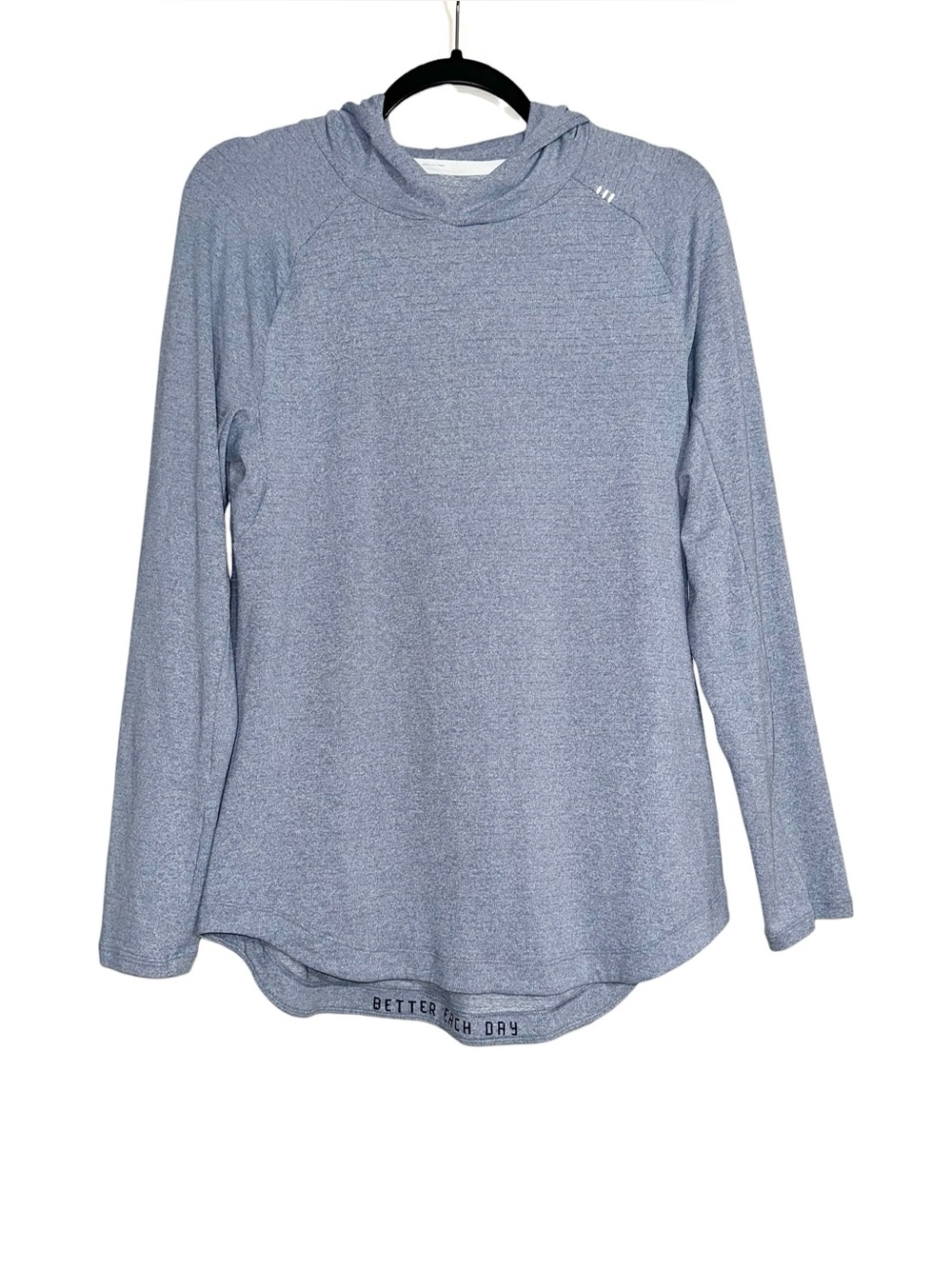 Lululemon Drysense Hoodie Heather Blue Lightweight Long Sleeve Pullover SMALL